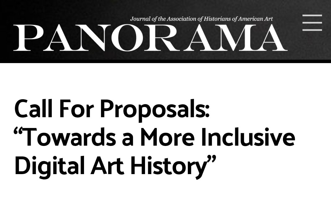 15/04/2020 – CFP: Toward a More Inclusive Digital Art History
